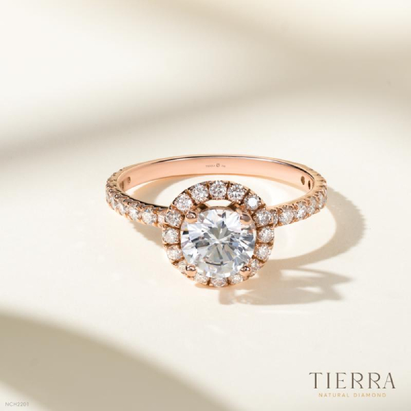 Nhẫn nữ 18k Halo